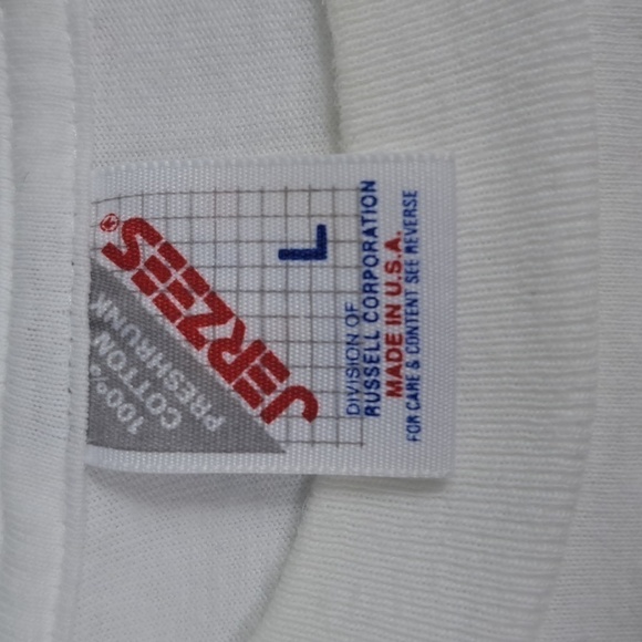 Vintage 90s Irish funny saying graphics Leprechaun white casual LG t-shirt - Picture 5 of 5